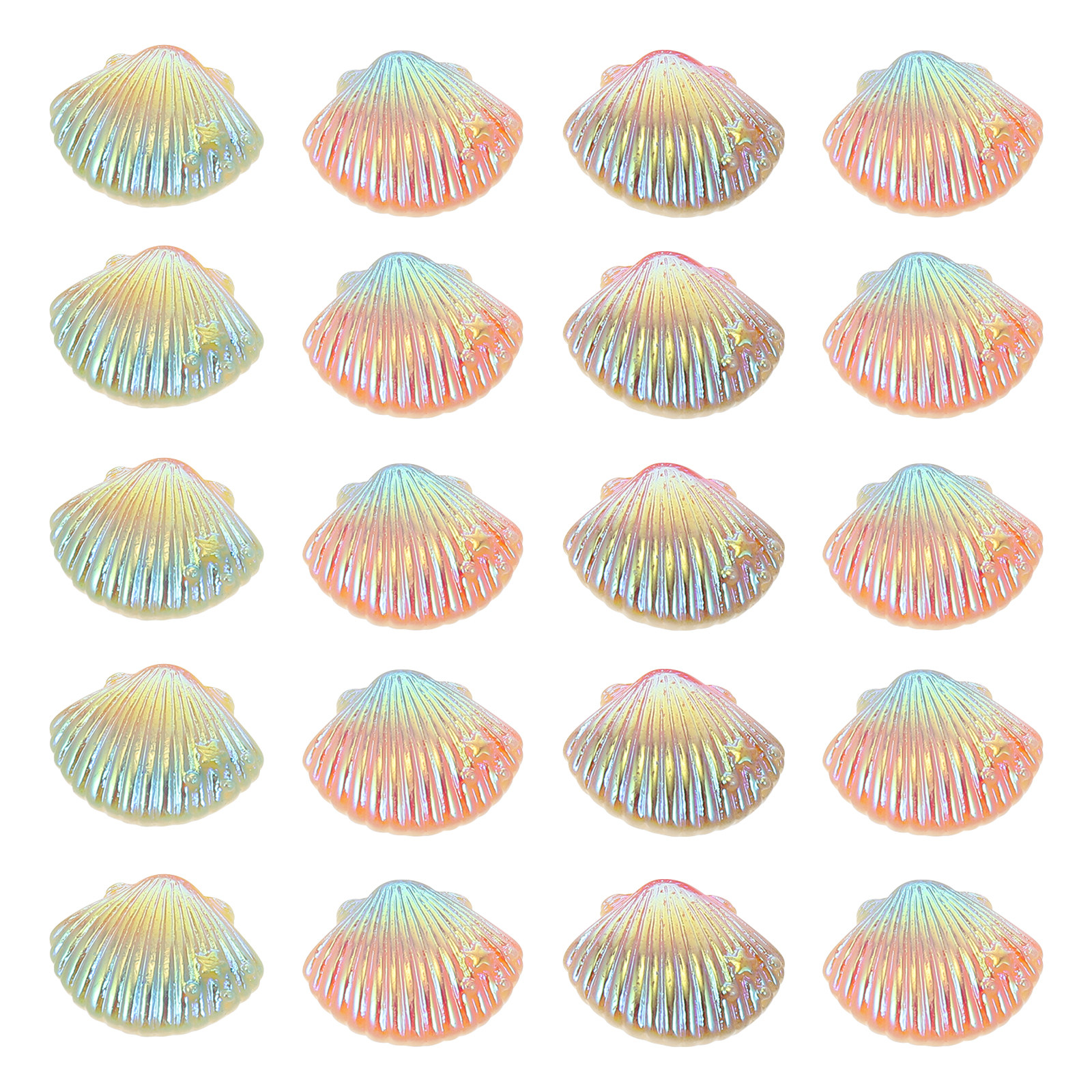 Gradient Color Case - 20Pcs Shell Charms for DIY Phone