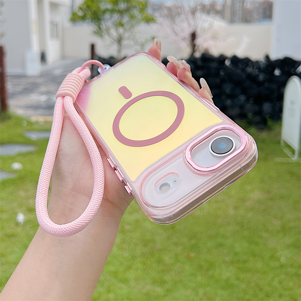Phone Cases Magsafe - Dazzling Laser Gradient Magnetic Lanyard Case
