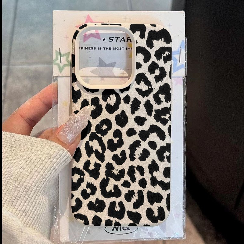 Phone Cases Leopard Print - Black Leopard Print Trendy Phone Case