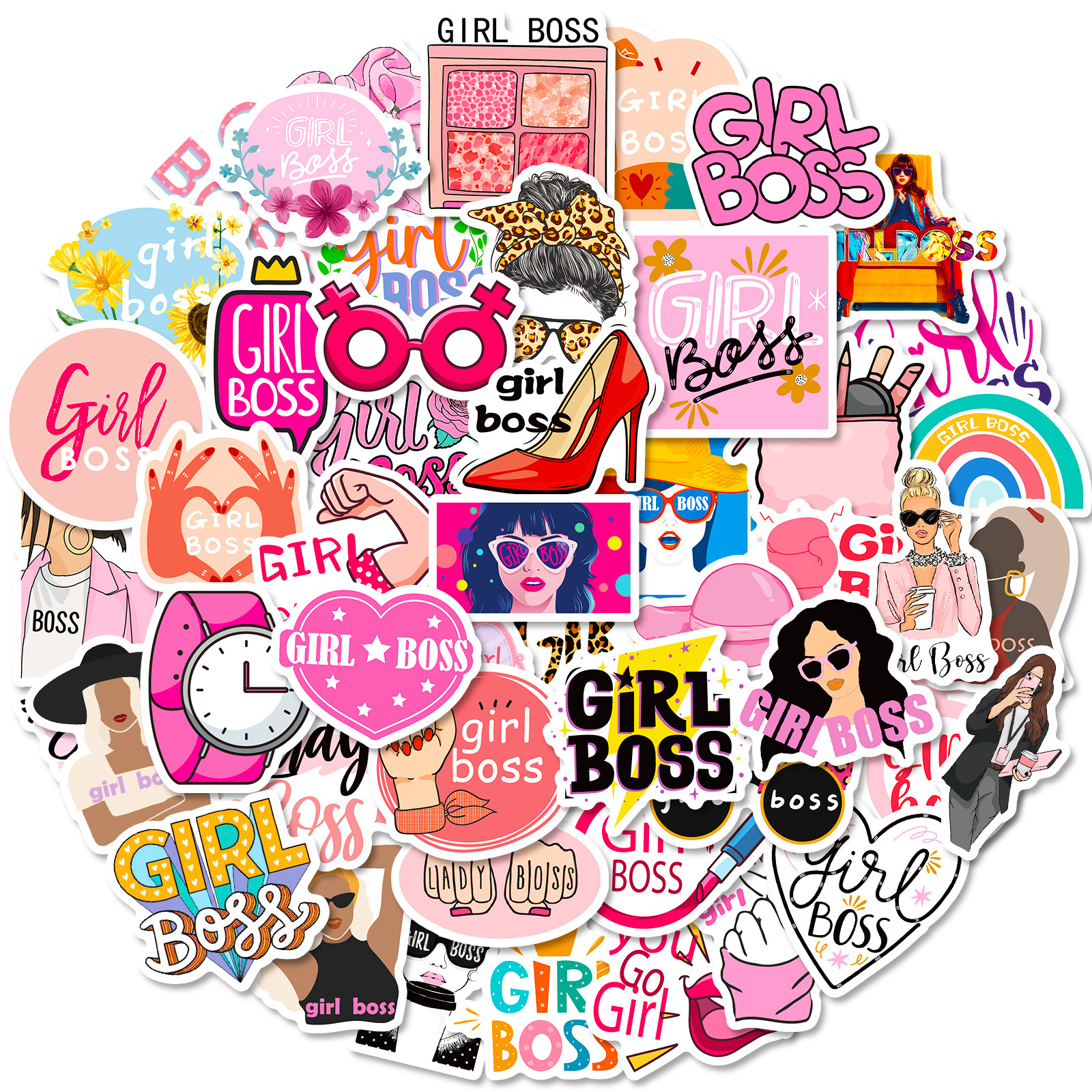 Phone Cases Quotes - 50pcs Cute Girl Boss Stickers for