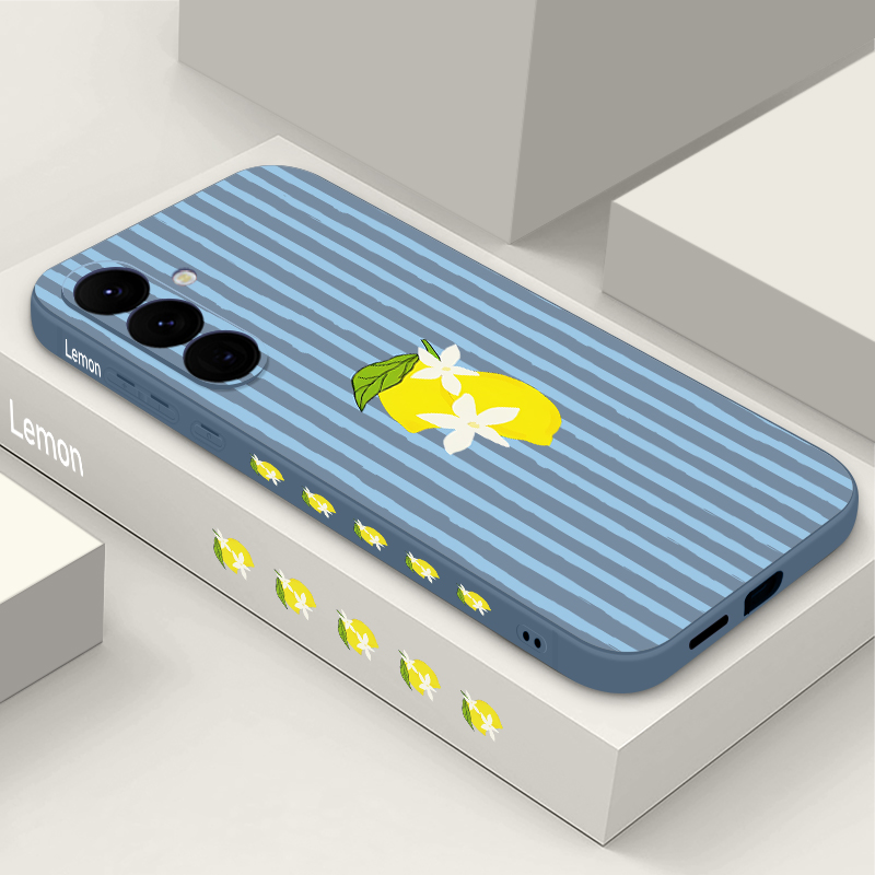 Phone Cases Galaxy S26 - Stripe Lemon Print TPU Phone Case