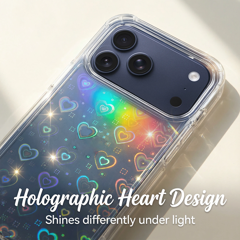 Gradient Color Case - Heart-shaped gradient design. Cute and fresh
