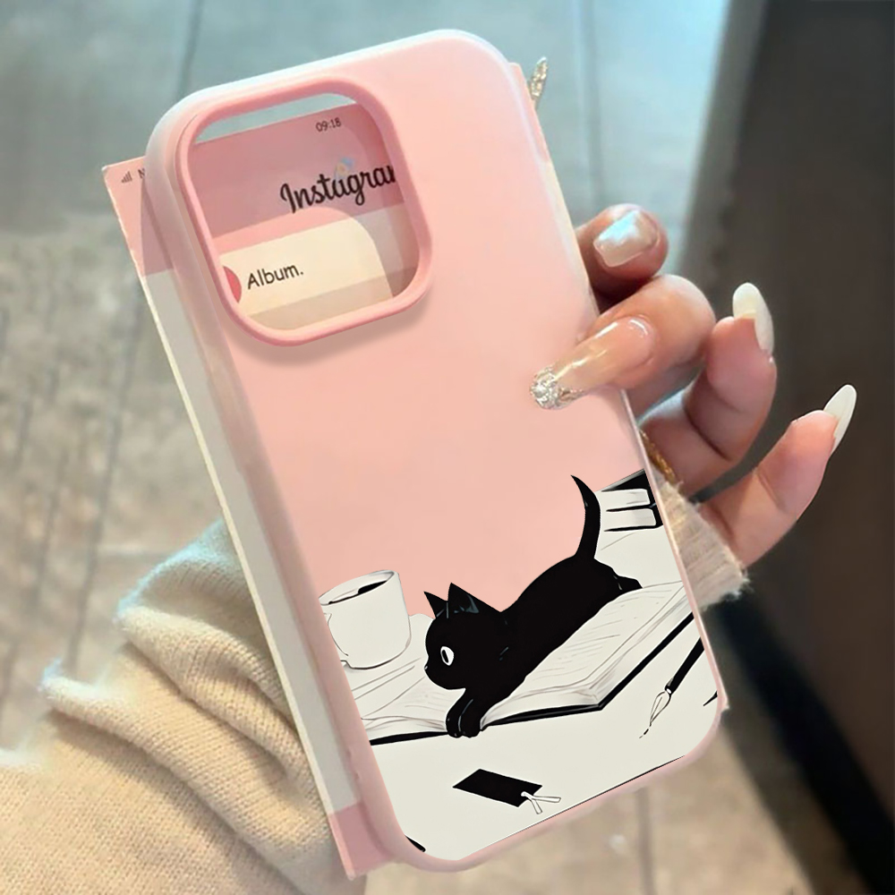 Phone Cases Xiaomi 14T - Cute Kitty Read Book Pattern SIlicone