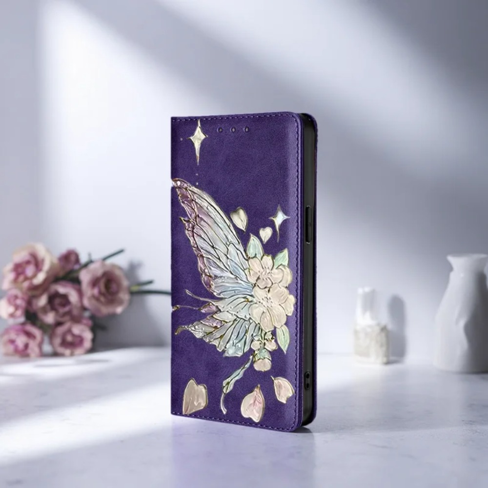 Phone Cases Galaxy S26 - Painted Magnetic Flip Leather Wallet Case