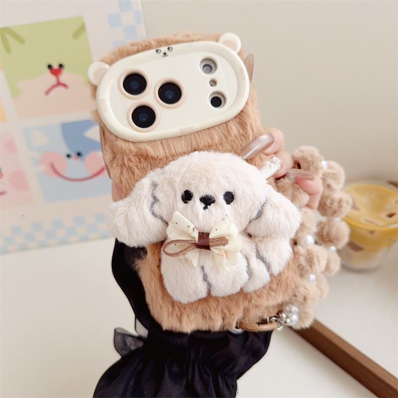 3D Cartoon Bowknot Puppy Warm  – обзор и цена Phone Cases Iphone 15