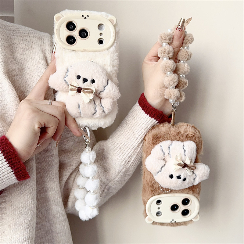 3D Cartoon Bowknot Puppy Warm  – обзор и цена Phone Cases Iphone 15