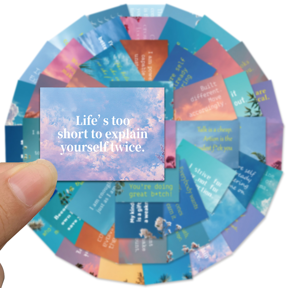 50pcs Positive Quotes Sticker  – обзор и цена Phone Cases Quotes