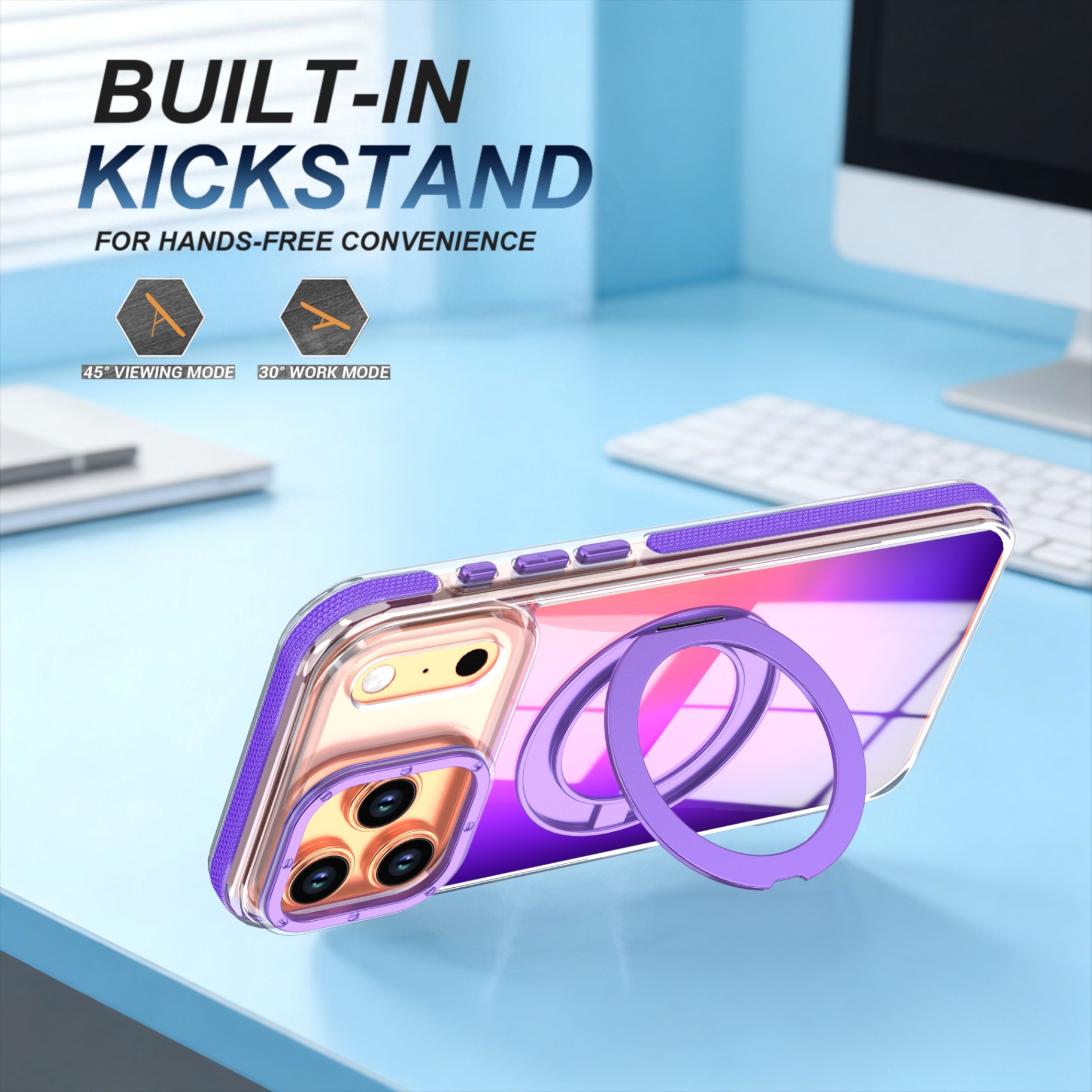 Luxury 360 ° Rotating Bracket  – обзор и цена Gradient Color Case