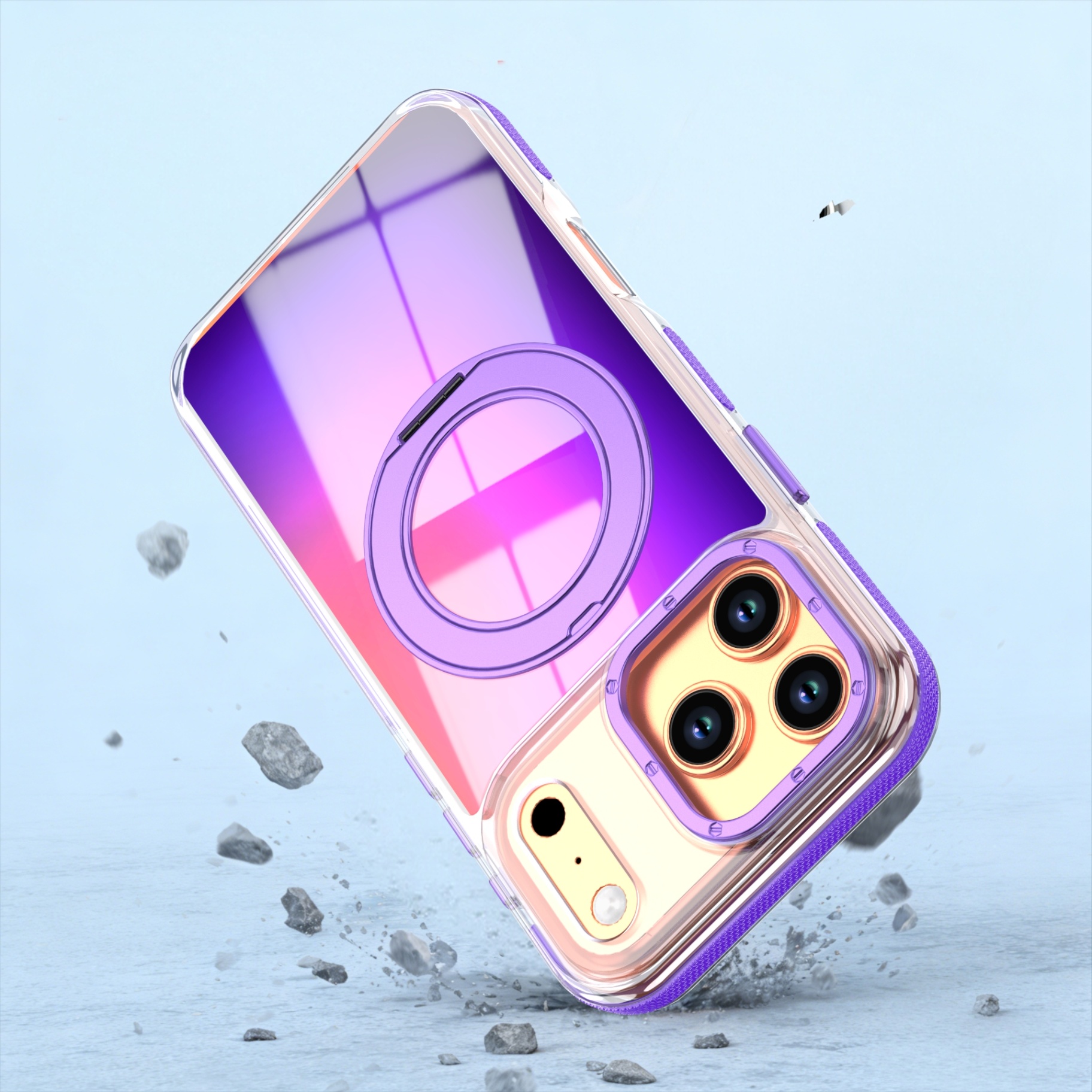 Luxury 360 ° Rotating Bracket  – обзор и цена Gradient Color Case