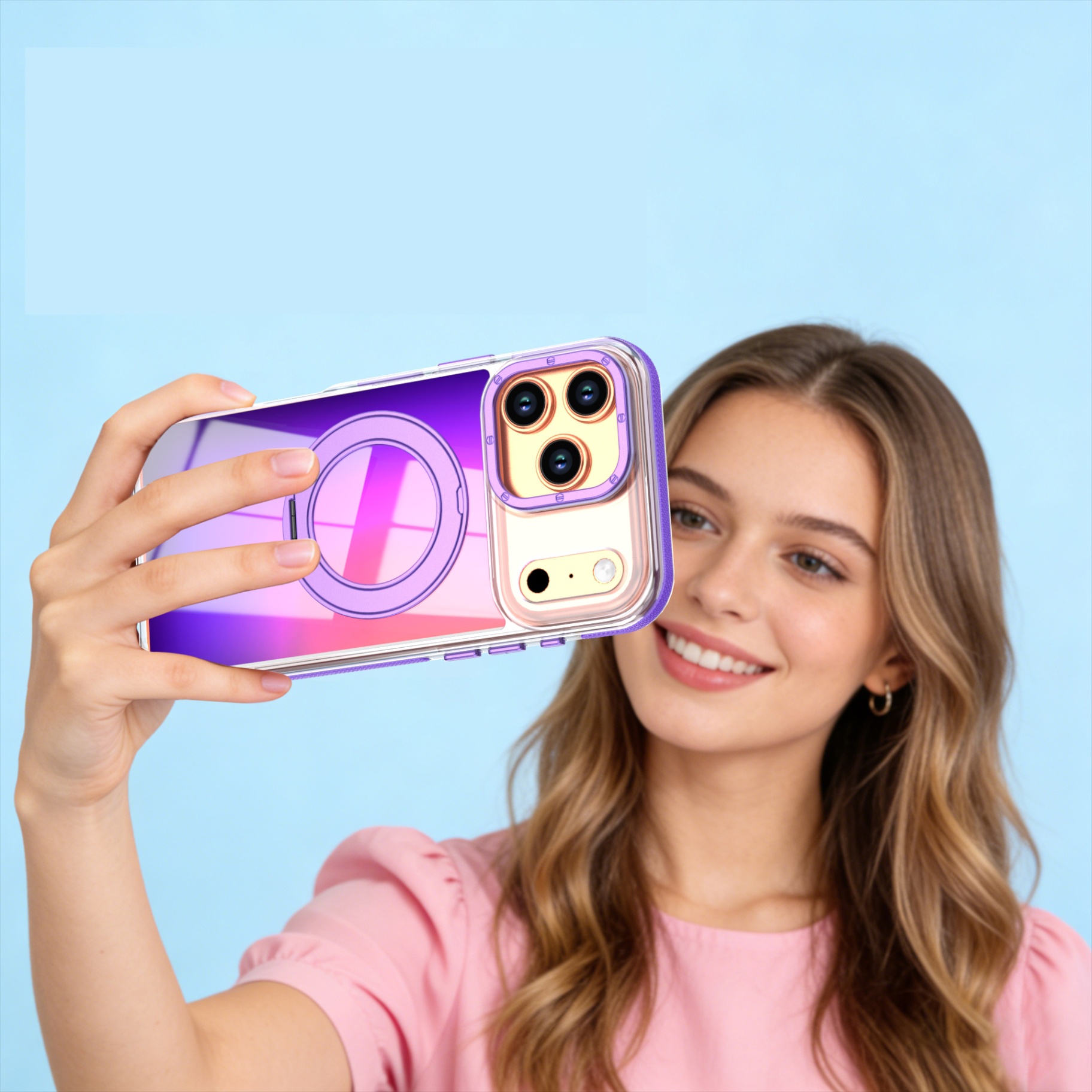 Luxury 360 ° Rotating Bracket  – обзор и цена Gradient Color Case