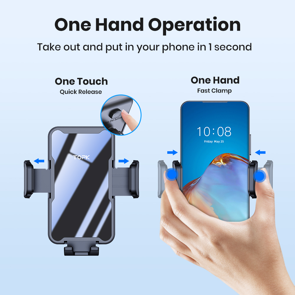 TOPK Car Phone Holder Air Vent – обзор и цена Phone Cases Heavy Duty