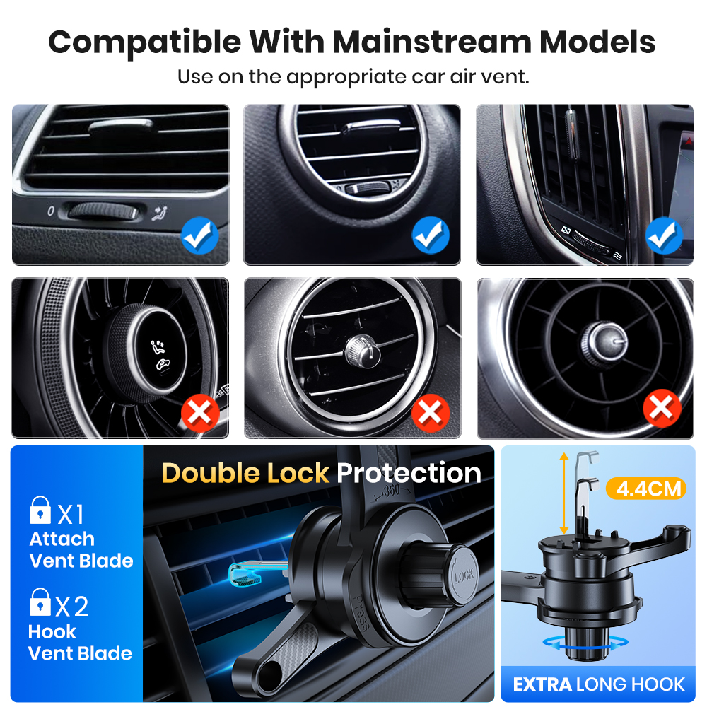 TOPK Car Phone Holder Air Vent – обзор и цена Phone Cases Heavy Duty