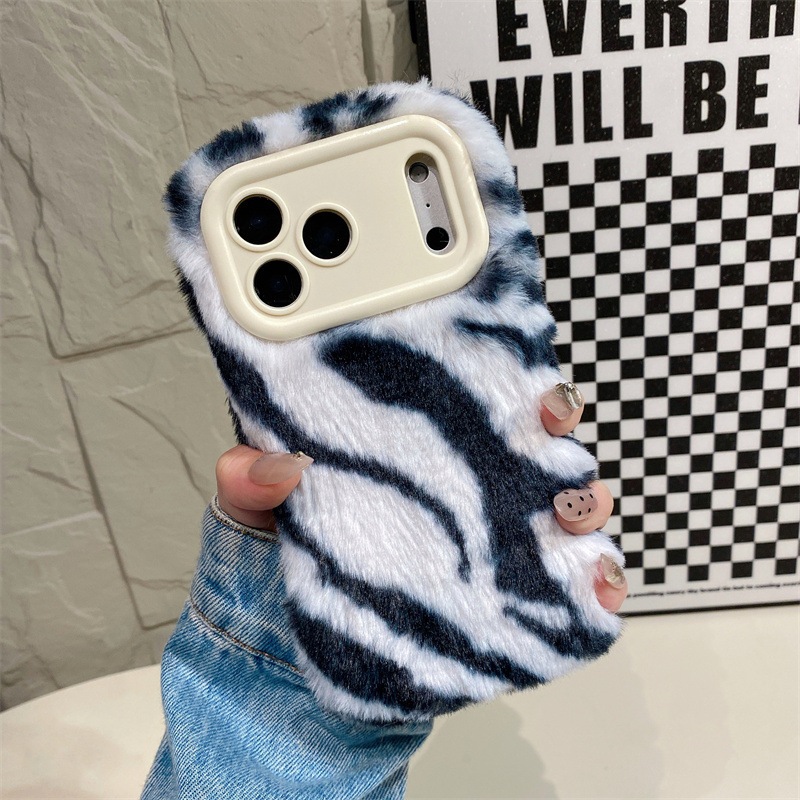 Luxury Zebra Pattern Fluffy Pl – обзор и цена Phone Cases Iphone 15