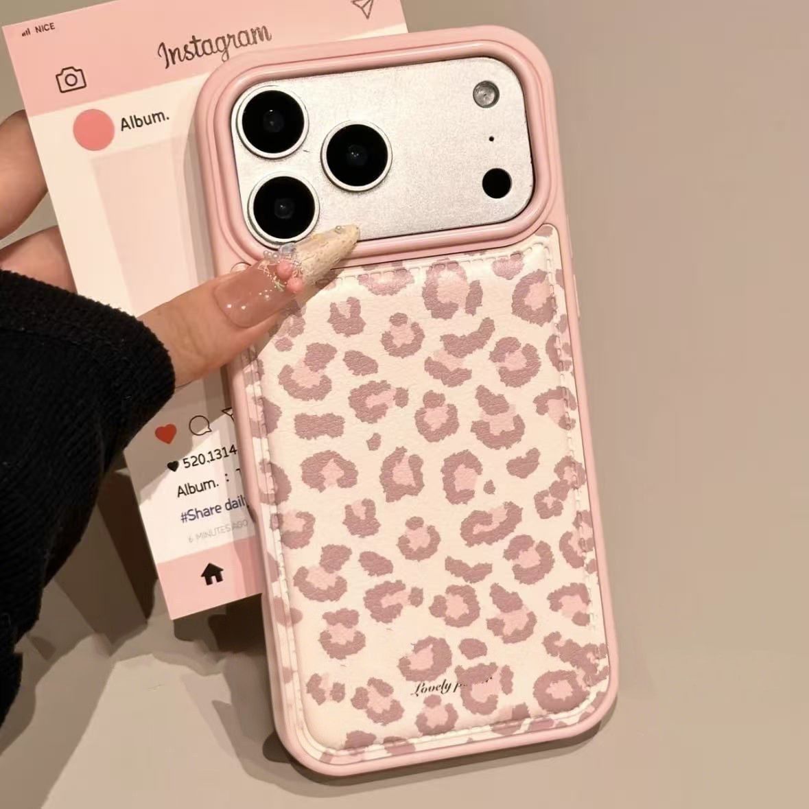 Simple Korean Pink Retro Leopa – обзор и цена Phone Cases Leopard Print