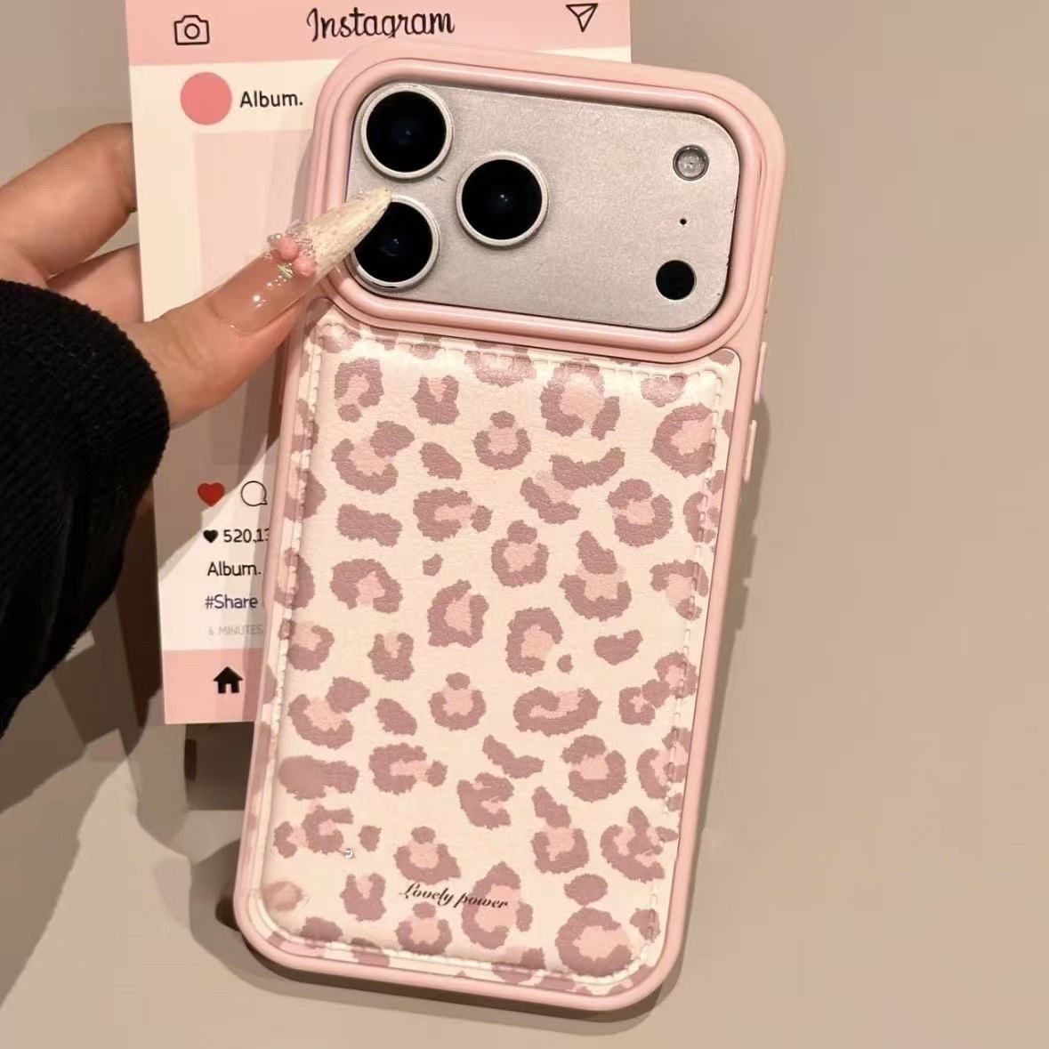 Simple Korean Pink Retro Leopa – обзор и цена Phone Cases Leopard Print