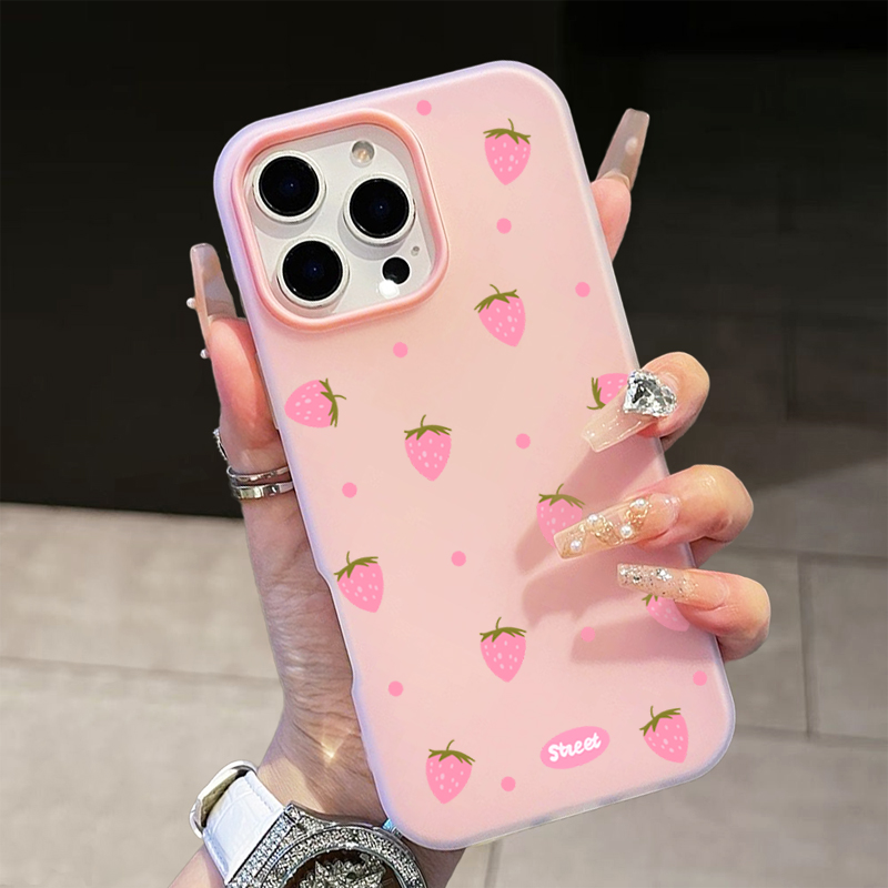 Sweet Pink Strawberry Pattern  – обзор и цена Phone Cases Iphone 15