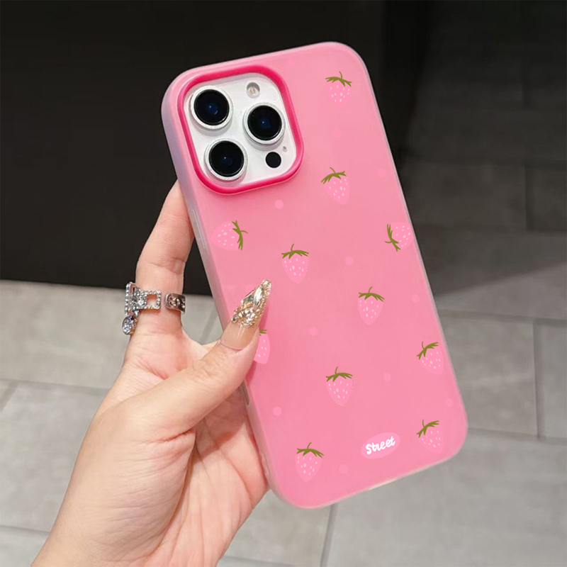 Sweet Pink Strawberry Pattern  – обзор и цена Phone Cases Iphone 15