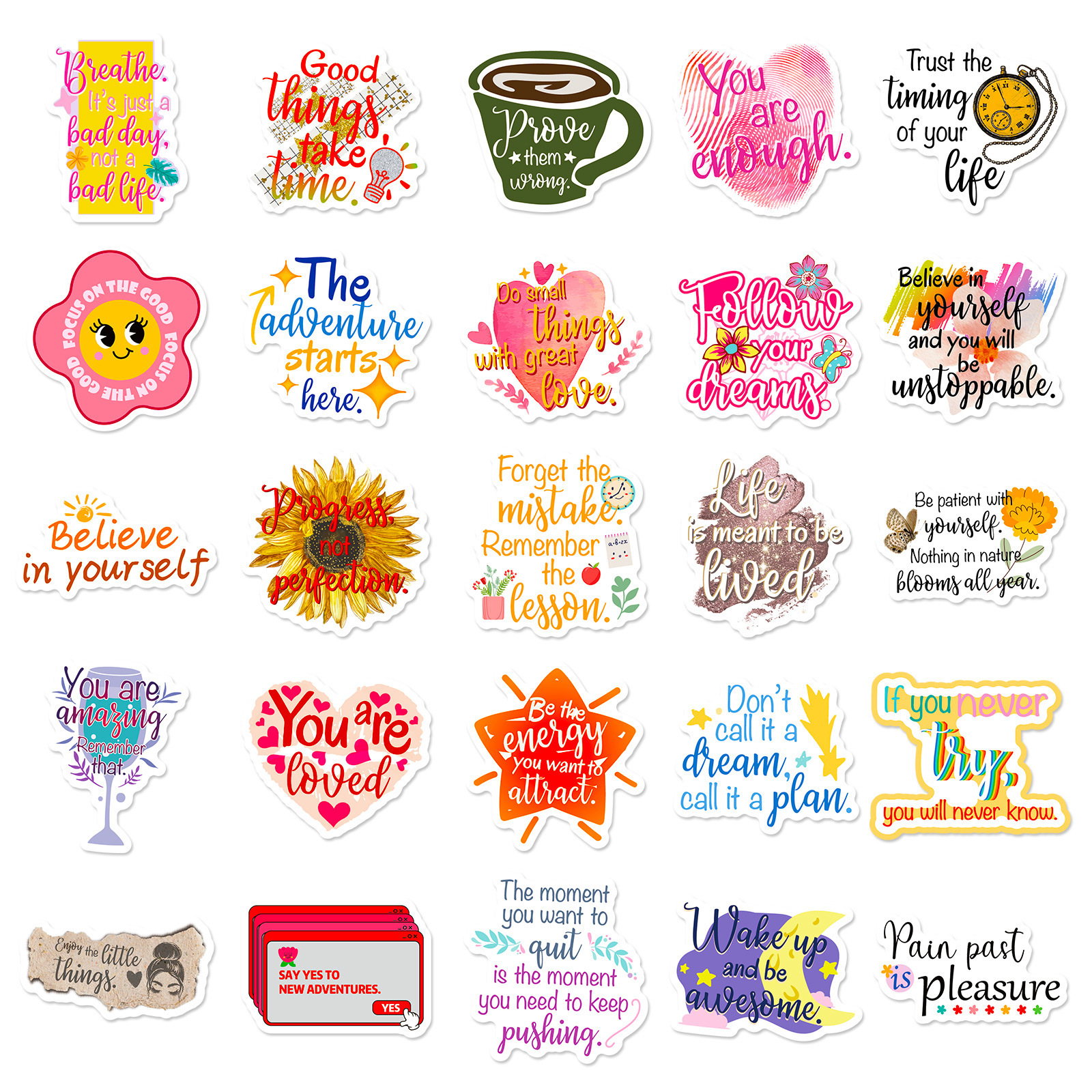50Pcs Inspire Quote Stickers M – обзор и цена Phone Cases Quotes
