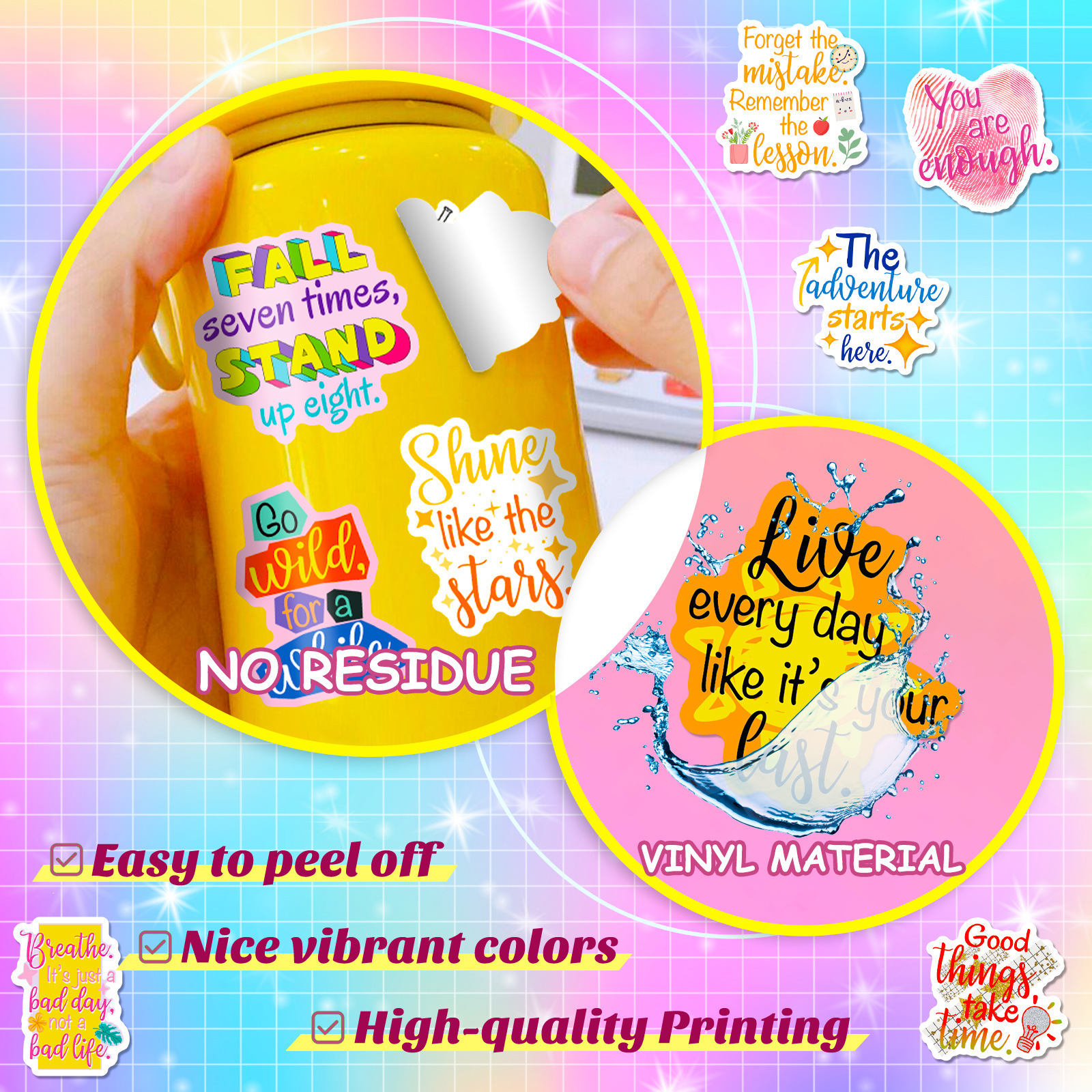 50Pcs Inspire Quote Stickers M – обзор и цена Phone Cases Quotes