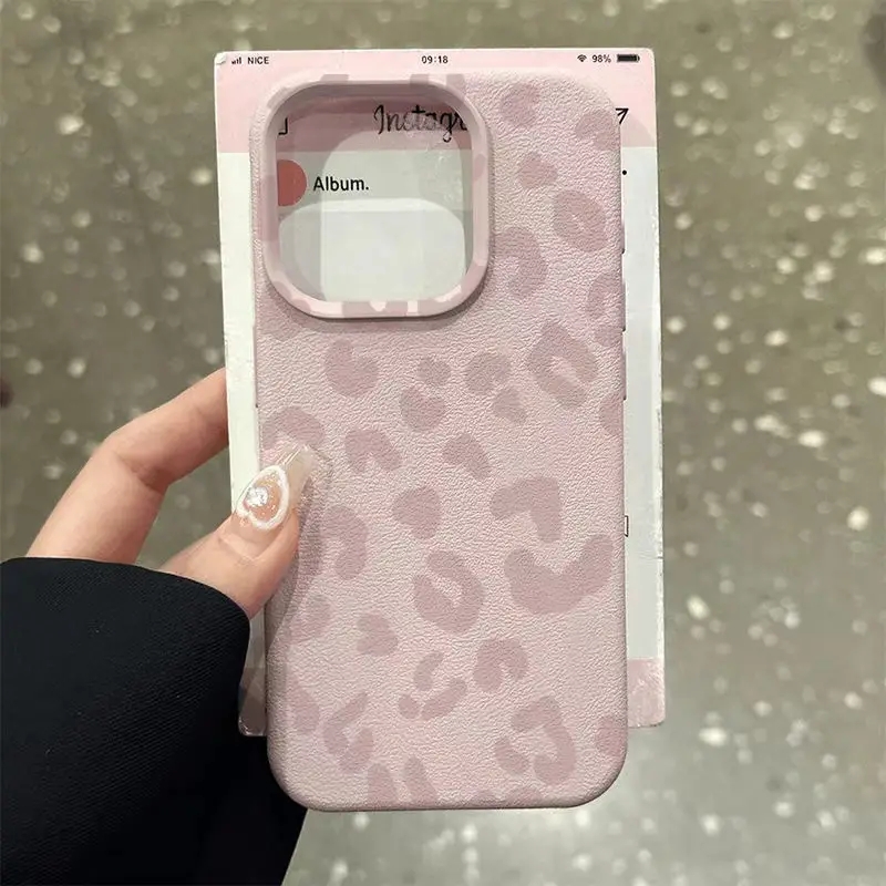 Pink Leopard Print Lichee Patt – обзор и цена Phone Cases Leopard Print