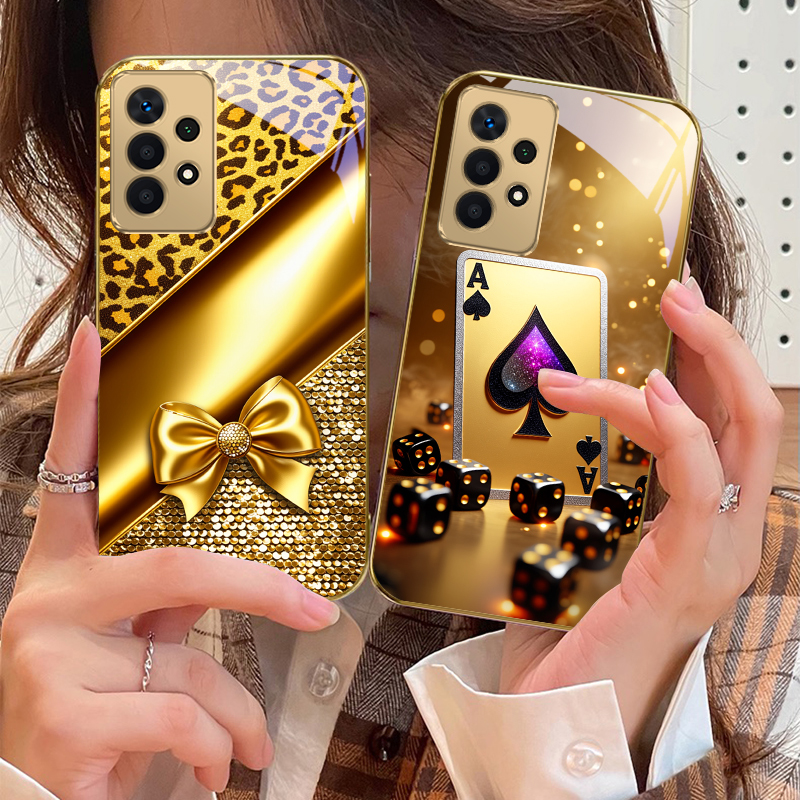 Golden leopard print bow For S – обзор и цена Phone Cases Leopard Print
