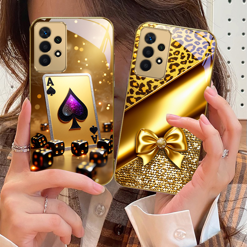 Golden leopard print bow For S – обзор и цена Phone Cases Leopard Print