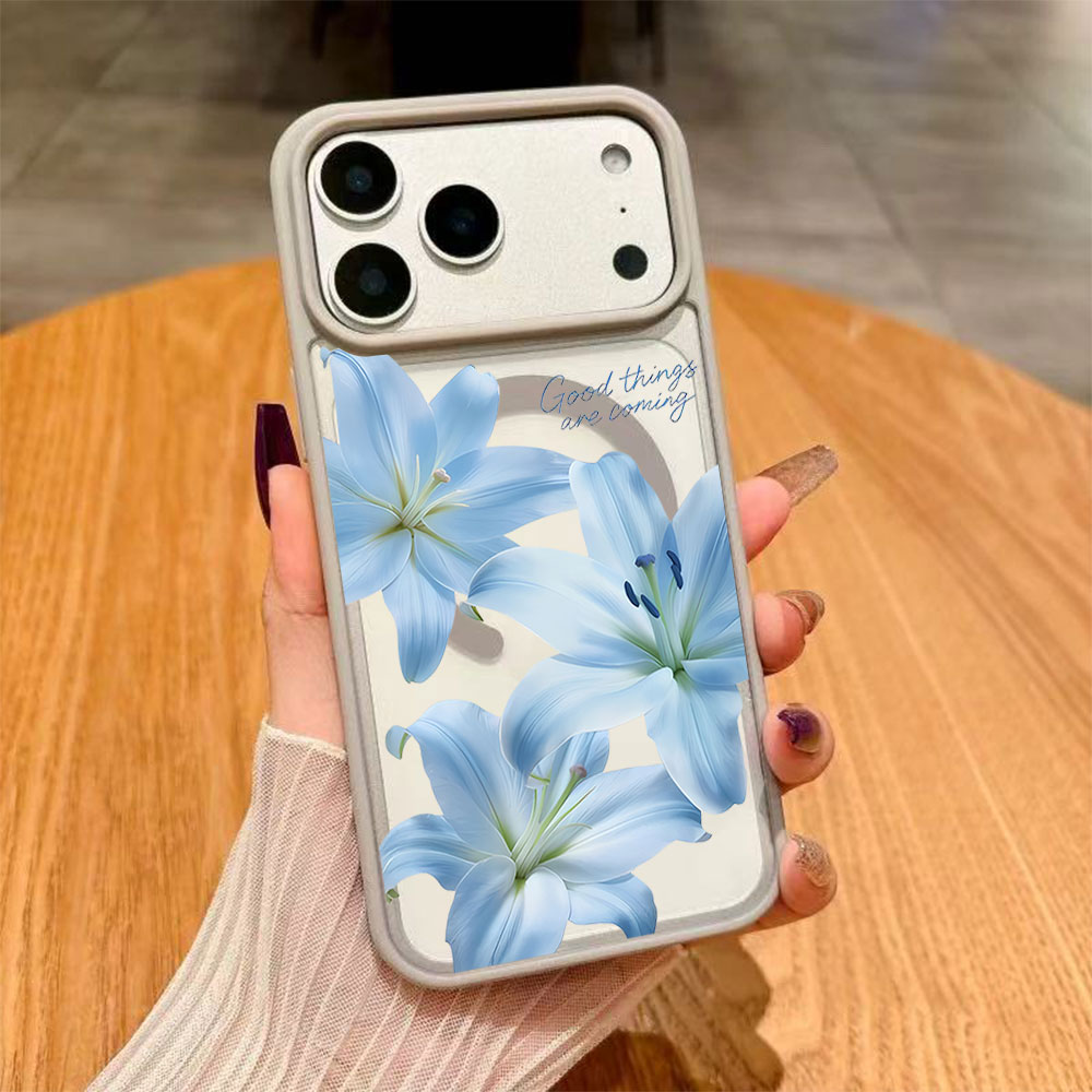 Blue Lily Flower Magnetic Phon – обзор и цена Phone Cases Magsafe