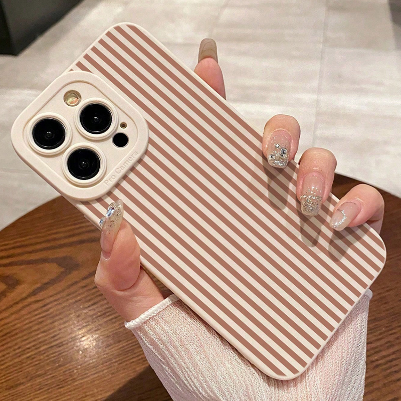 Pink Striped Painted Anti-Drop – обзор и цена Phone Cases Iphone 15